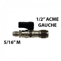 ROBINET 1/2"(F) ACME GAUCHE - 5/16"(M) SAE