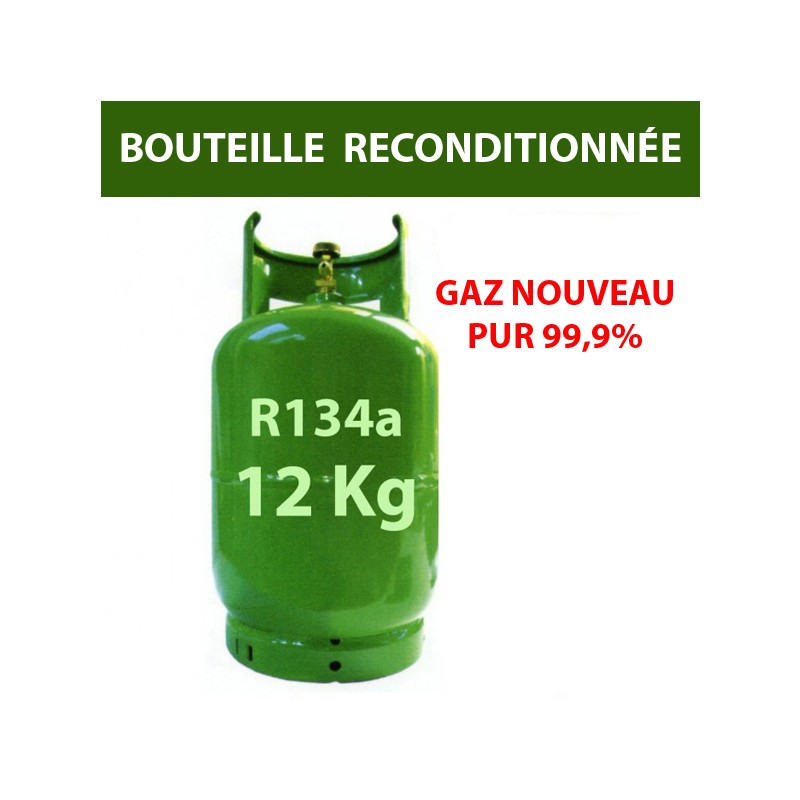 12 Kg bouteille R134a R134 Gaz réfrigérant rechargeable renovee