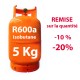 GAZ R600a (isobutane) 5 kg BOUTEILLE RECHARGEABLE