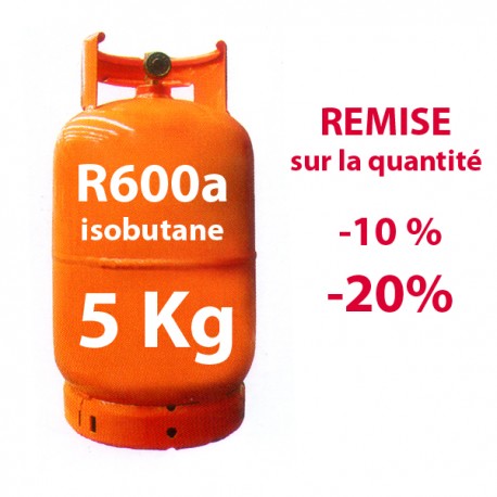 GAZ R600a (isobutane) 5 kg BOUTEILLE RECHARGEABLE